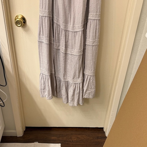 Love Stitch boho Light Purple Gray Long Sleeve Dress - Medium - Picture 6 of 8